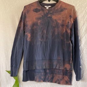 Joy Lab Custom Bleach Tie Dyed Navy Sweatshirt